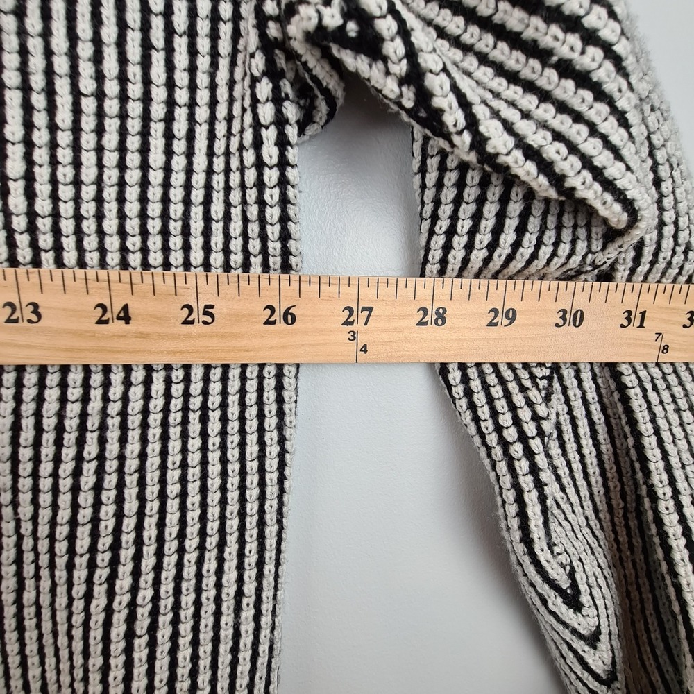 Eileen Fisher Merino Wool Black and White Crew Neck Sweater XL - Picture 4 of 6